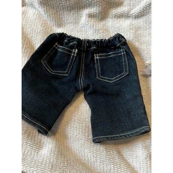 Build A Bear Workshop Fashion Princess Embellished Denim Jeans Blue - Picture 2 of 9
